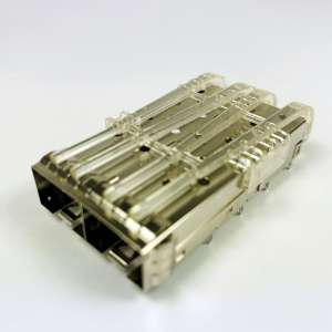 SFP/SFP+ Optical Fiber Connector 1x2 Cage