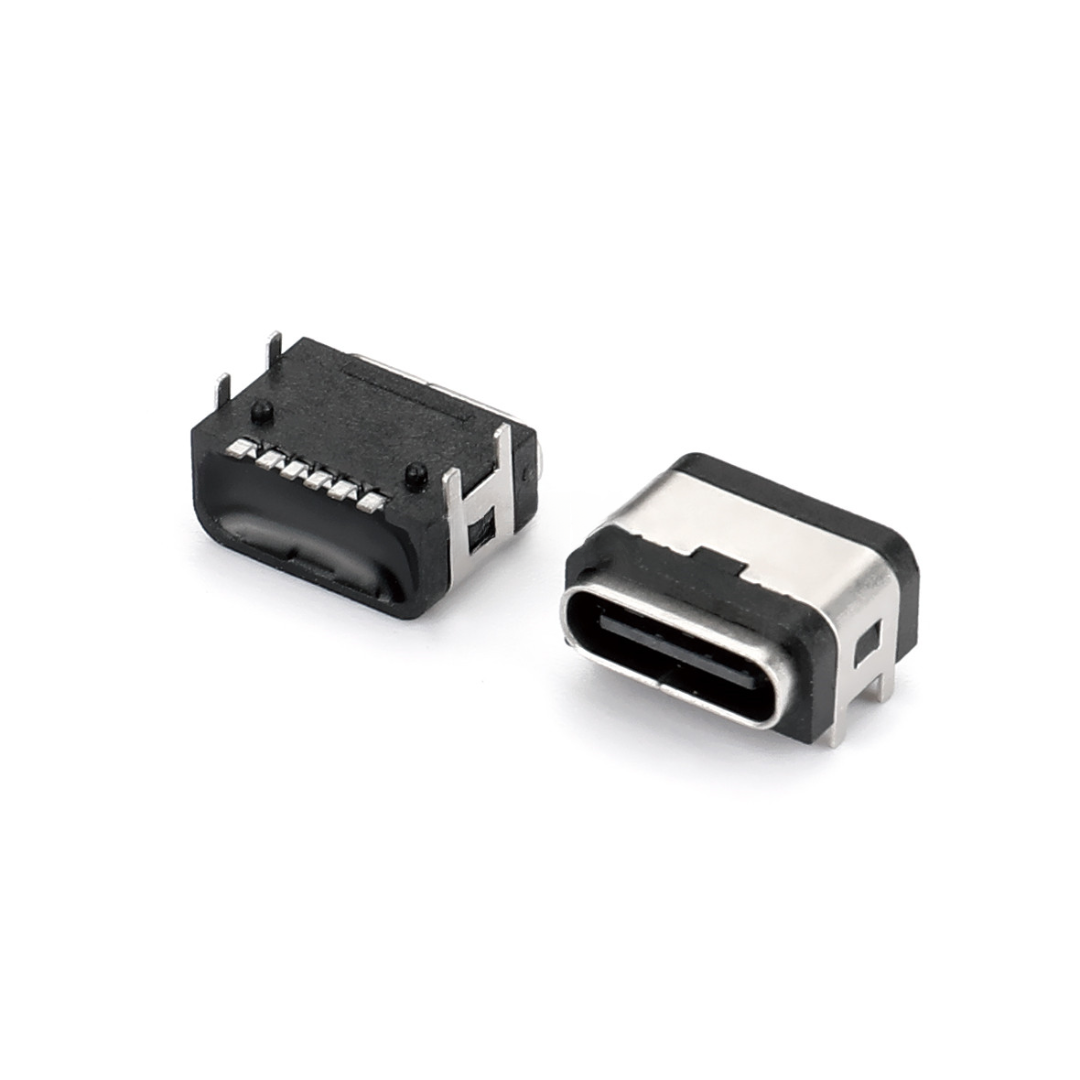 USB Type C Female Connector,Waterproof Female,6P